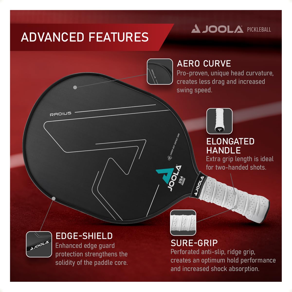 Amazon | JOOLA（ヨーラ） Radius Pro ピックルボールパドル 質感の